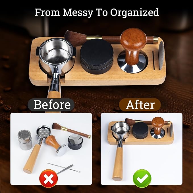 28PCS Espresso Accessories Kit, 51mm Espresso Tamper Tools, Includes Wood - Image 2