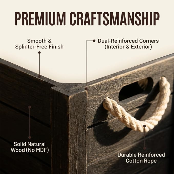Set of 5 Rustic Nested Wooden Crates - Image 5