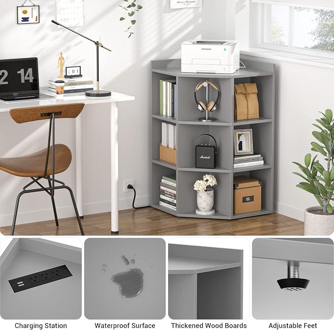 Aheaplus Corner Cabinet, Corner Storage - Image 6