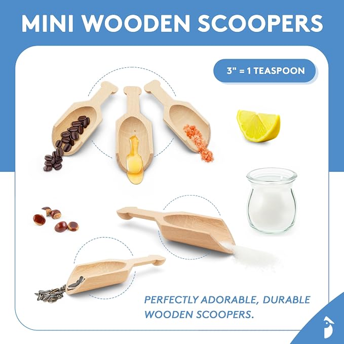Mini Wooden Spoons for Manuka Honey, 1 Teaspoon Scoop 5 Gram, Small Scoops for - Image 5