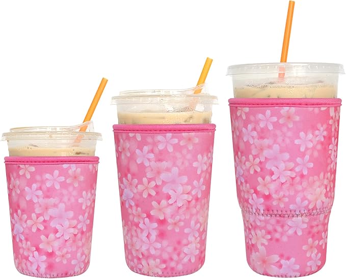 3 Pack Reusable Iced Coffee Sleeves by Xumbtvs