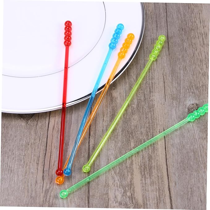 LIFKOME 50pcs Acrylic Stir Sticks Beer Chiller Coffee Bar Accessory Translucent - Image 5