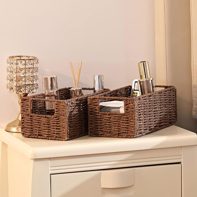 Vagusicc Wicker Storage Basket, Small Storage Baskets - Image 4