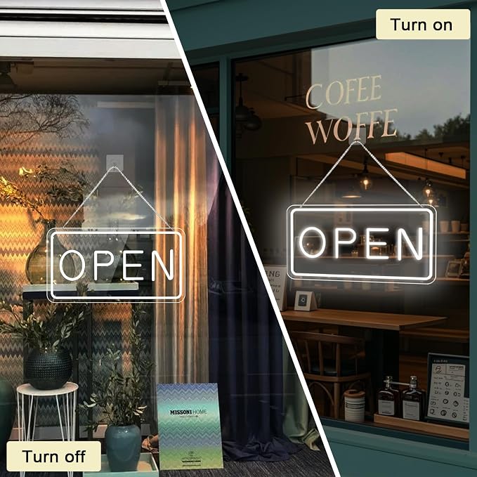 Open Neon Sign for Business – 16x9 inch USB Powered LED Open Sign - Image 3