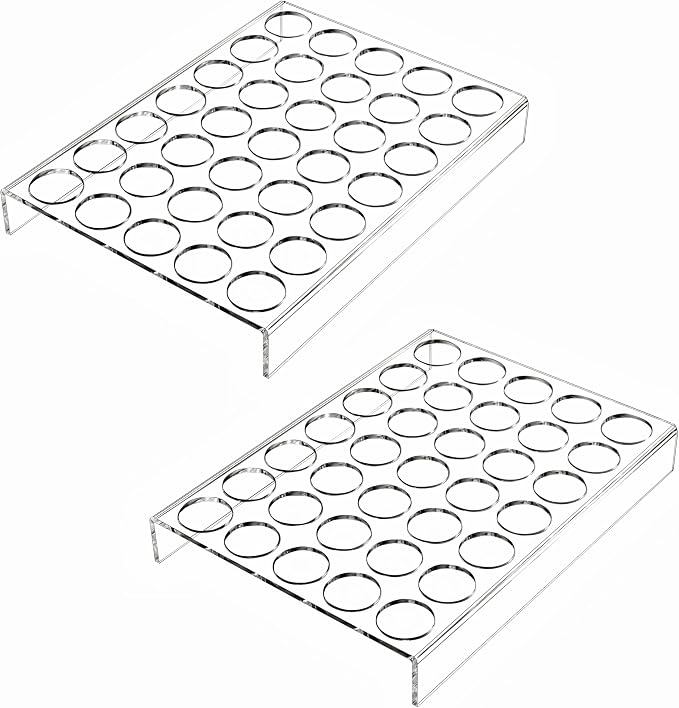 IEEK 2 Pack of 35 Slots Flat Countertop Coffee Pod Holder K Cup Organizer Tray by IEEK