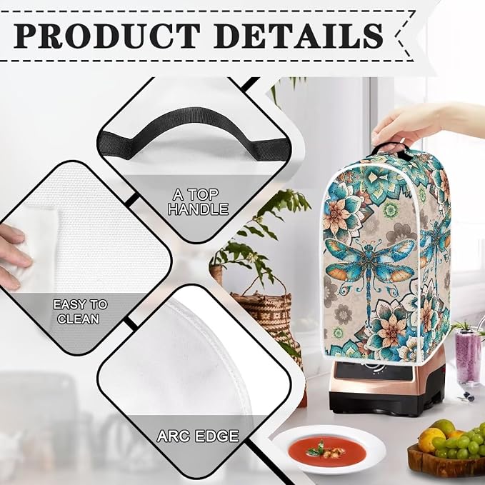 Boho Dragonfly Blender Dust Cover Appliance Covers - Image 4