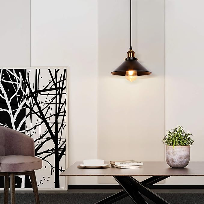 Industrial Retro Black Iron Kitchen Restaurant Bar Balcony Hanging Pendant Light - Image 2