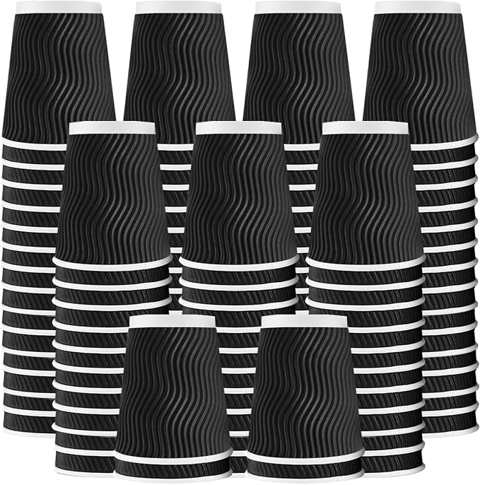 Lamosi Disposable Coffee Cups 10 OZ 100 Pack, Paper Coffee Cups 10 OZ by BuyNow