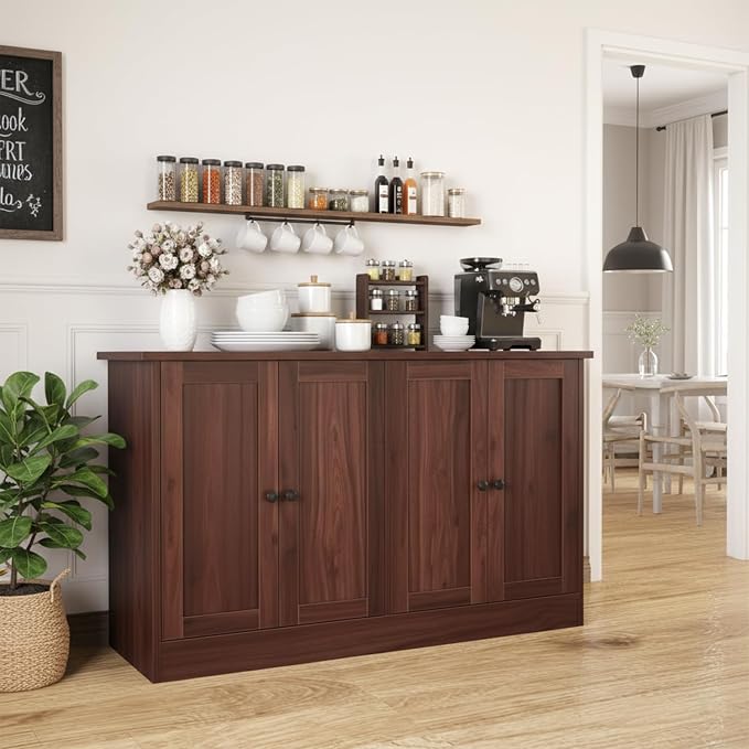 holzart Rustic Brown Buffet Cabinet - Image 4
