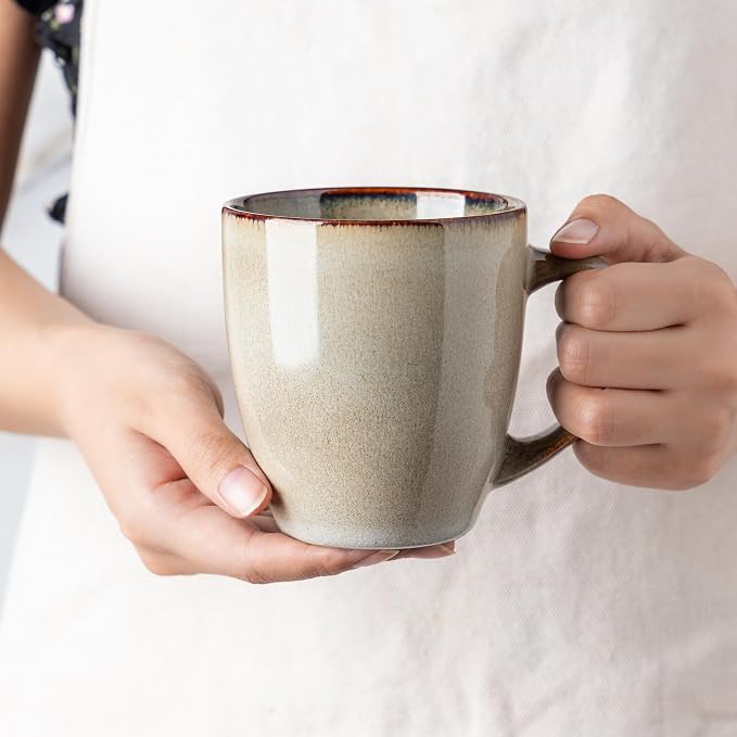 GBHOME Ceramic Coffee Mugs Set of 6, 12oz Stoneware Coffee Mugs Set - Image 5