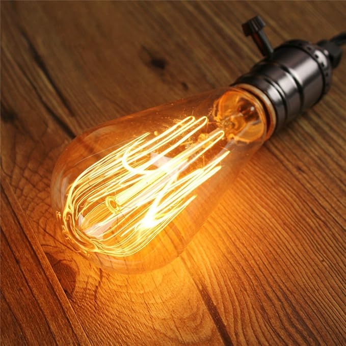 GOENDR E26 40W Edison Bulbs, ST64 Vintage Incandescent Light Bulbs, 2700K Warm - Image 4