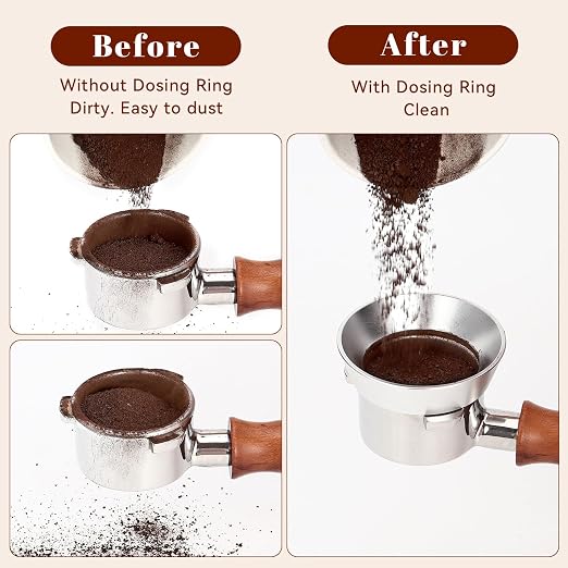 54 mm Espresso Dosing Funnel, Aluminum Espresso Portafilter Funnel - Image 3