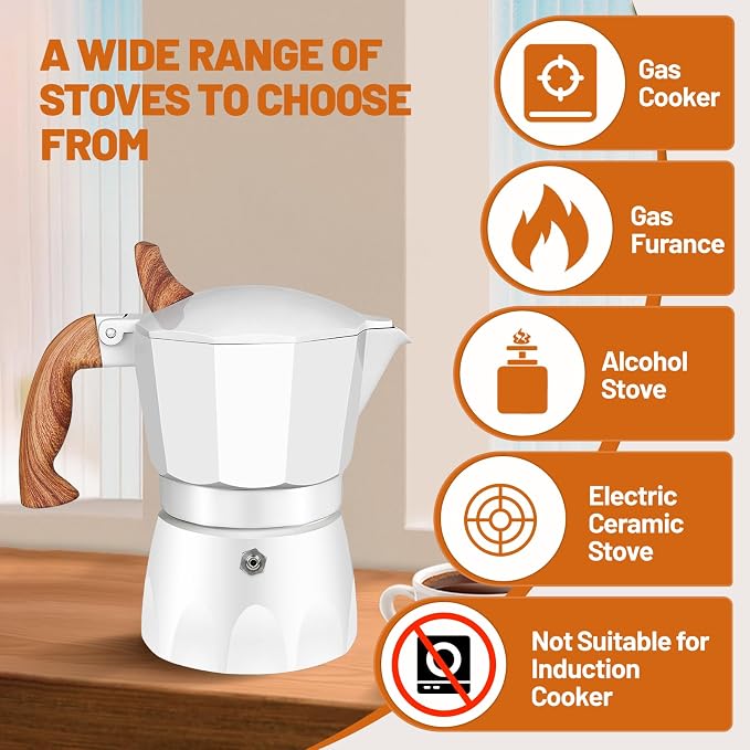 3 Cup Aluminum Espresso Stovetop Moka Pot Express Coffee Maker Percolator - Image 4