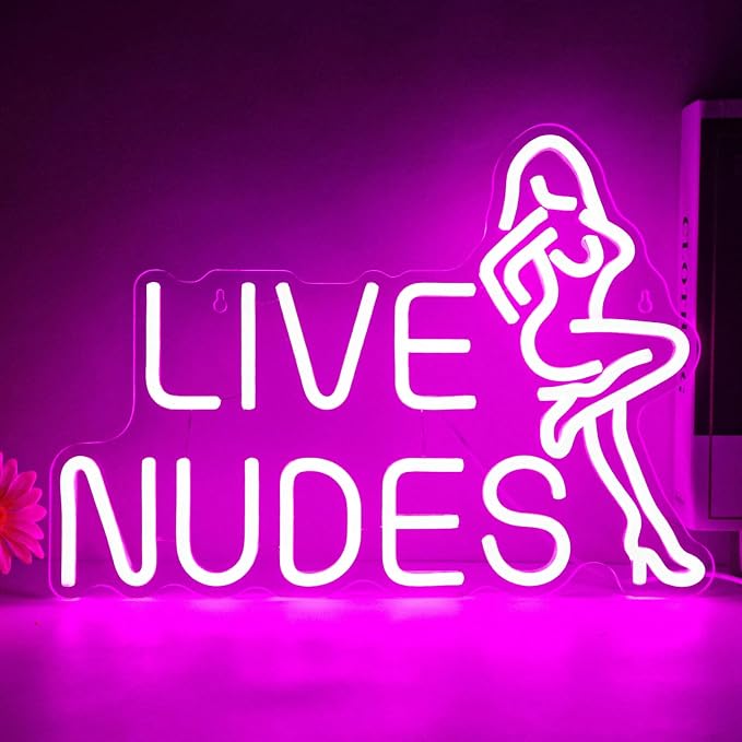 Lady Neon Signs for Wall Decor Pink LED Lights Pretty Pink Ladies Body Neon by Mvorixa