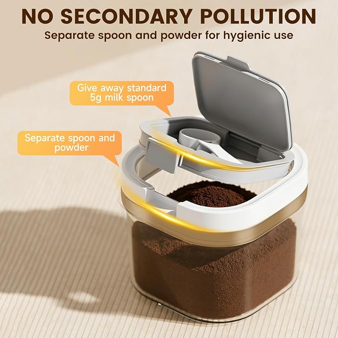 Airtight Coffee Canister-27oz Sugar and Dry Food Container BPA Free - Image 3