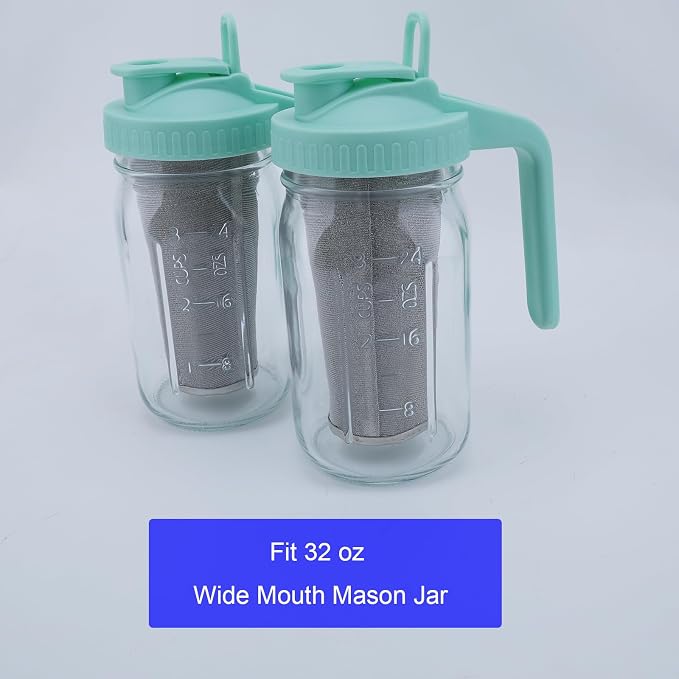 Fermus Cold Brew Coffee Filter for 32oz / 1Quart Wide Mouth Mason Jar Infuser - Image 5