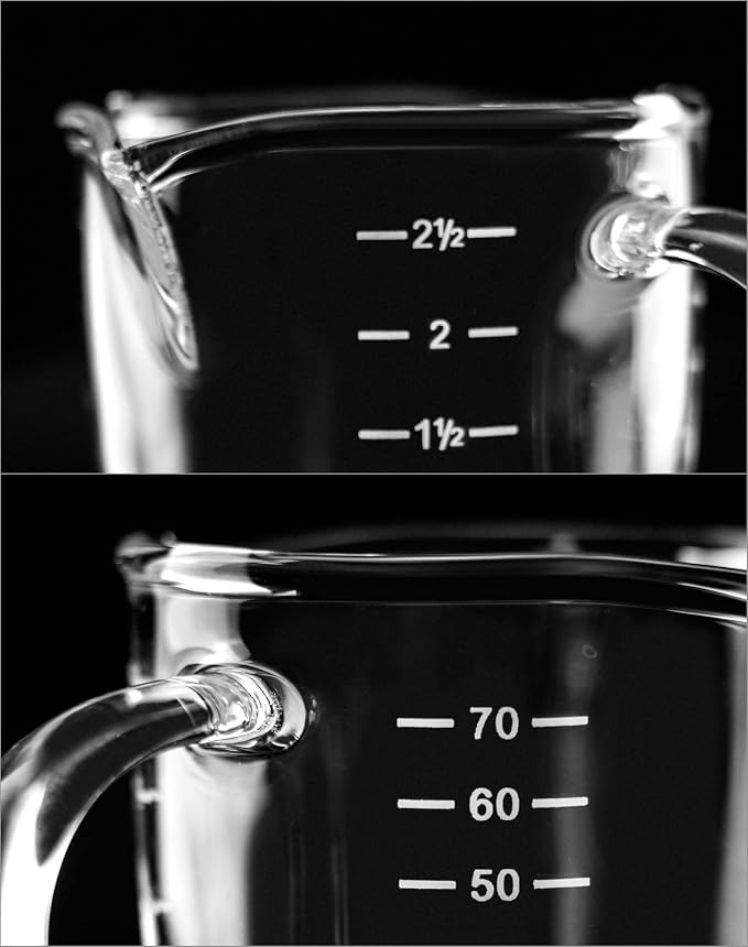 QWORK Espresso Shot Glass with Handle, 2 Pack 3-Ounce Double Spout Glass - Image 4
