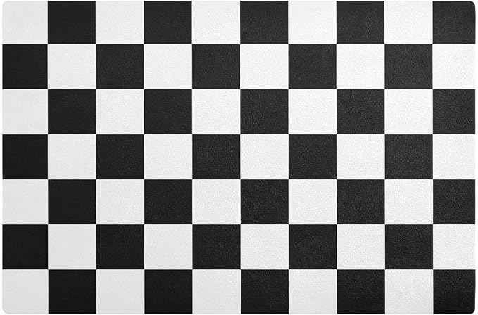 Checkered Black and White Coffee Mat Coffee Bar Maker Station Pot Spill Machine by QwThum