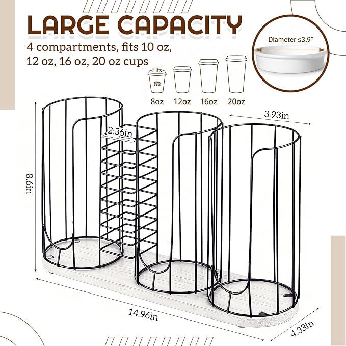 Geelin 18oz Adjustable Coffee Cup Dispenser - Image 2