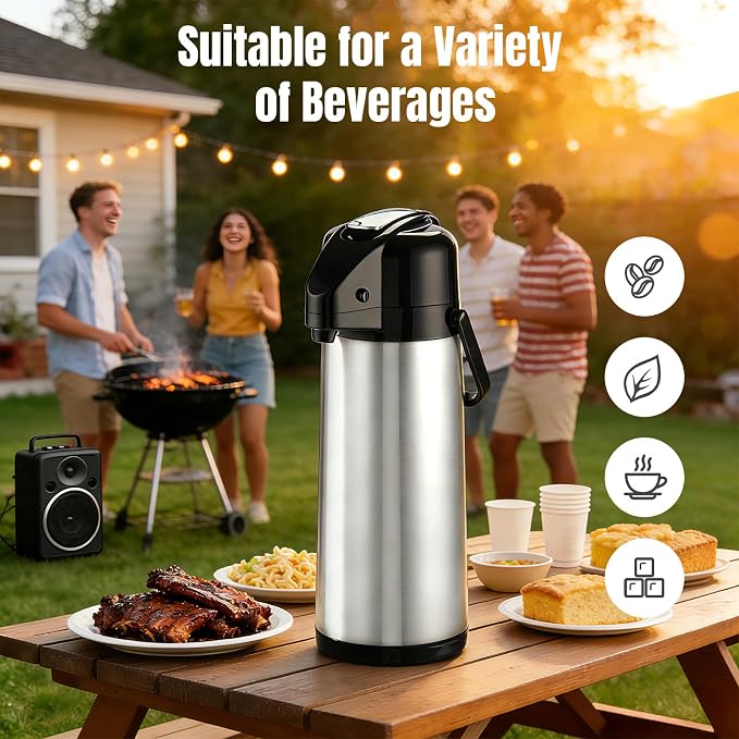 Upgraded Airpot Coffee Carafe - 84oz/2.5L Coffee Carafe - Image 6