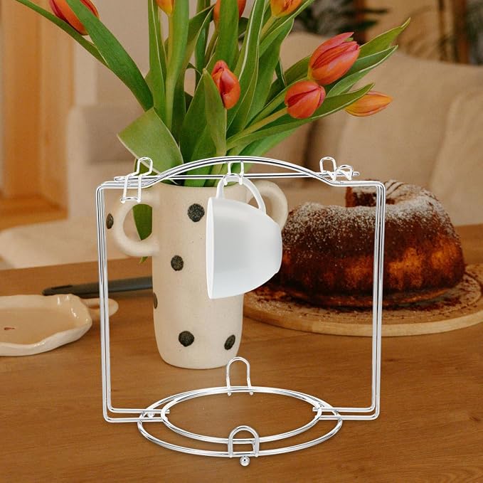 Garneck Cup Plate Organizer for Kitchen Cabinet and Counter Shelf Stainless - Image 7