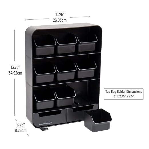 Mind Reader Tea Bag Organizer, Tea Station Organizer, Countertop Storage - Image 3