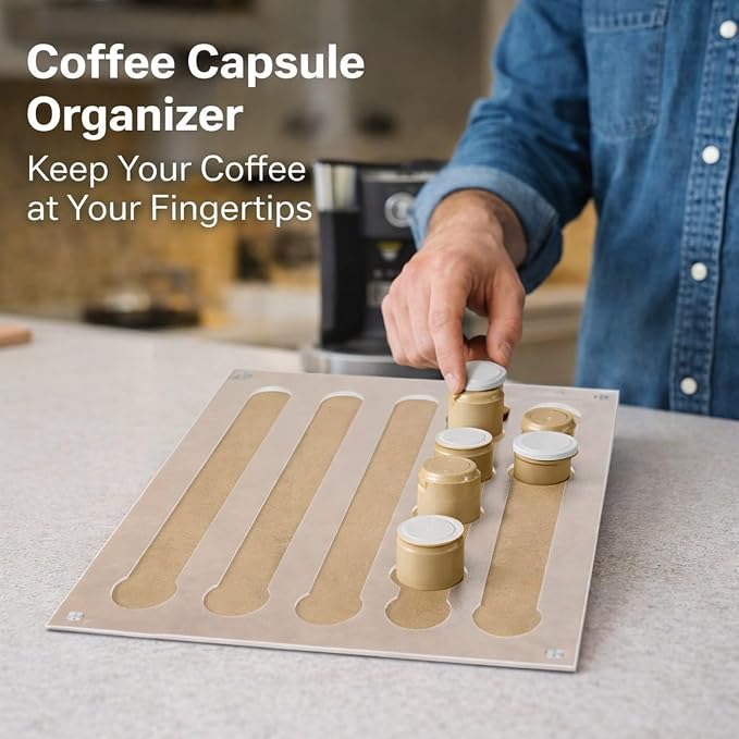 Coffee Capsule Holder, Wall Mounted Coffee Capsule Storage Display Rack - Image 4