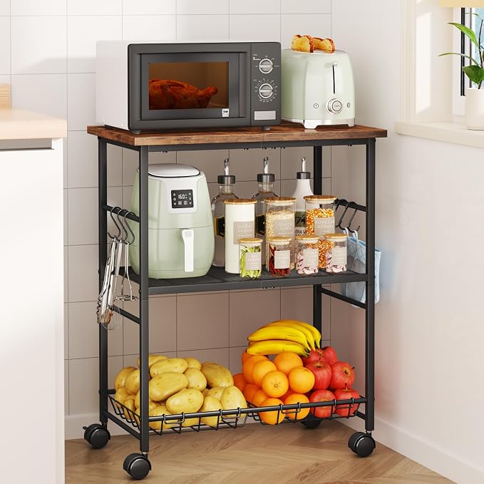 SWTYMIKI Rolling Kitchen Microwave Cart by SwtyMiki-TidyHomeSweetLife