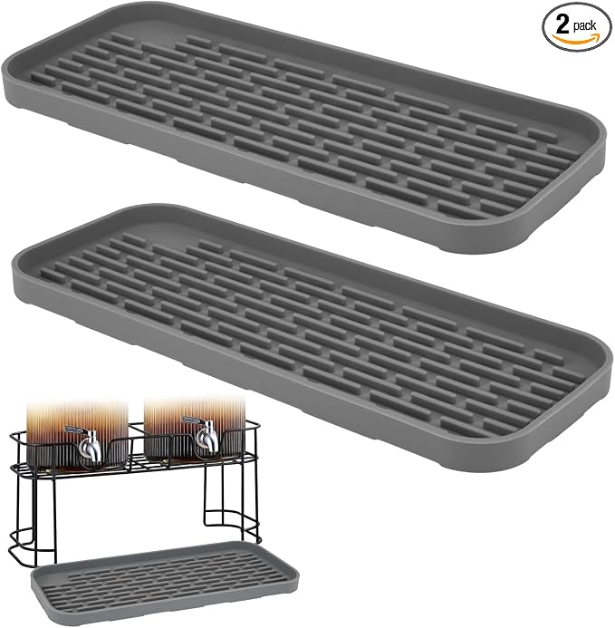 Drip Pan for Drink Dispenser, Beverage Dispenser Mat for Coffee Bar Restaurant by KKONHII