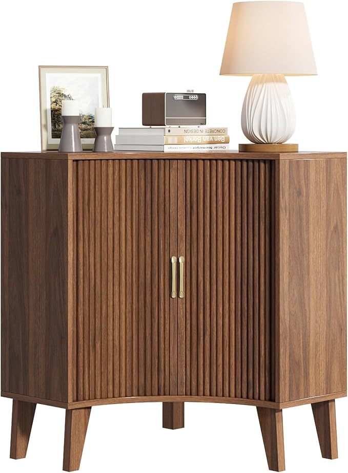 Fluted Corner Cabinet, Small Corner Floor Cabinet - Image 9