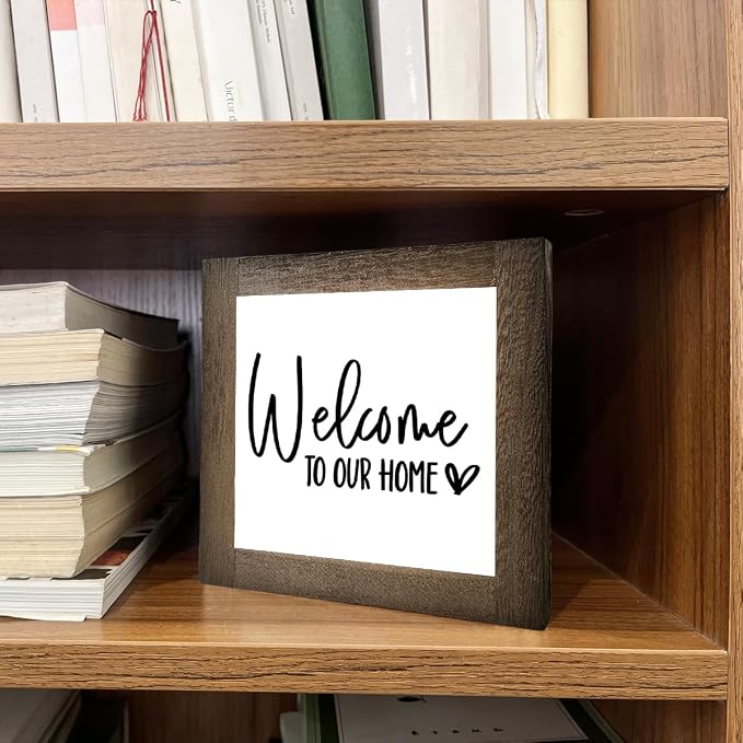 C2 Freestanding Welcome Sign for Home Entryway, Farmhouse Decor for Front Door - Image 5