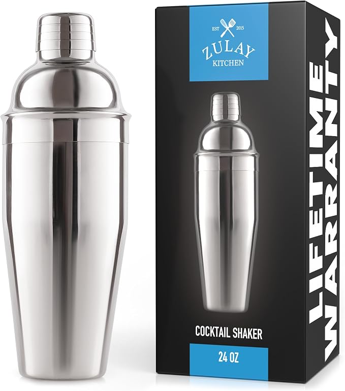 Zulay Cocktail Shaker 18/8 Stainless Steel Martini Shaker by ZulayKitchen