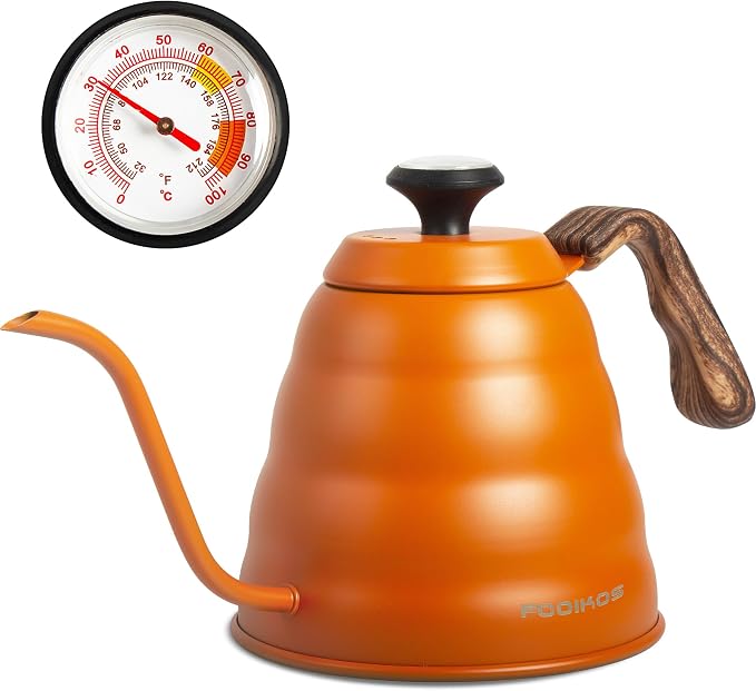 Gooseneck Kettle with Thermometer by Fooikos
