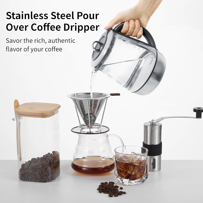 OMISTAR Stainless Steel Pour Over Coffee Dripper - Image 4