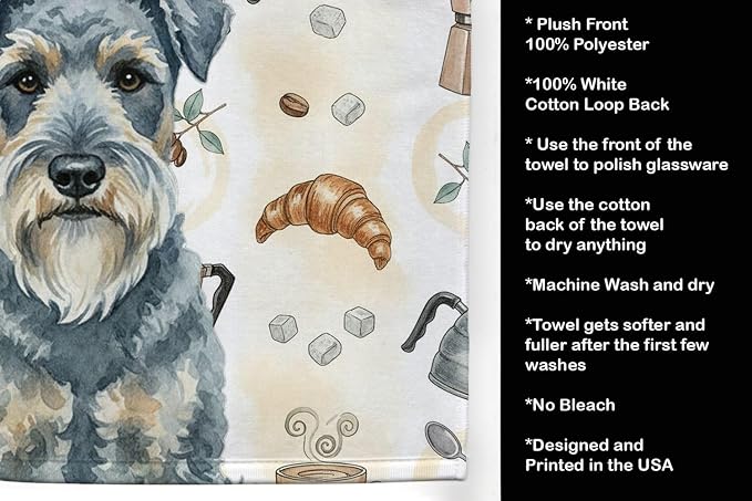 Caroline's Treasures Kerry Blue Terrier Coffee Bar Kitchen Towel Velour Plush - Image 4