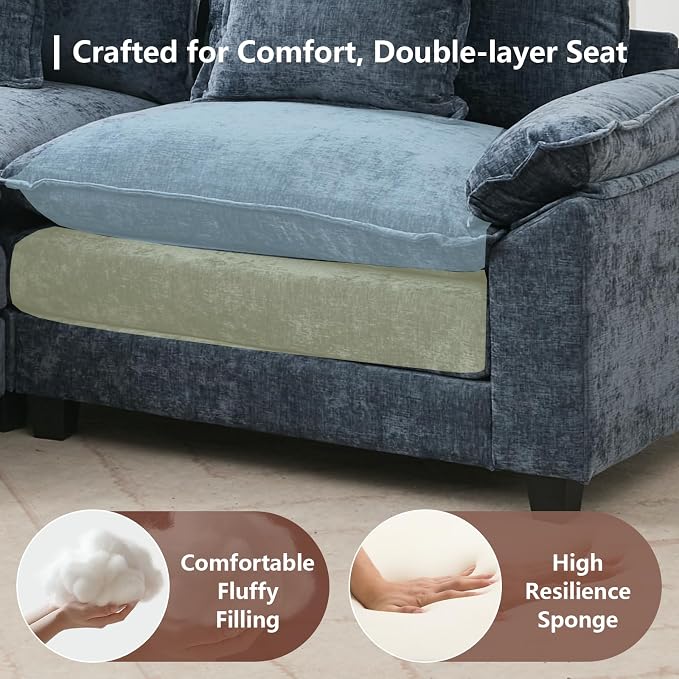 Modular Sectional Sofa, Cloud Couch - Image 4