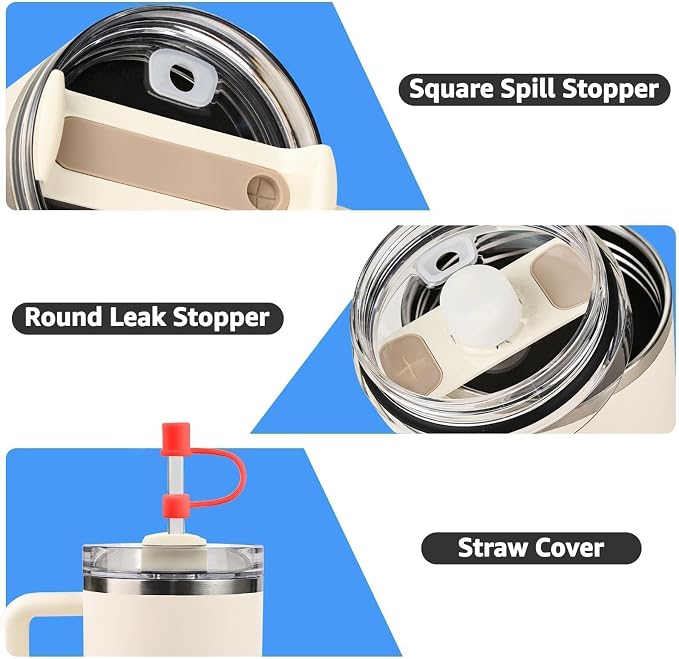 MOLOSLEEVE 21 Colors Straw Toppers Include A Set of Leak-proof Plugs, - Image 4