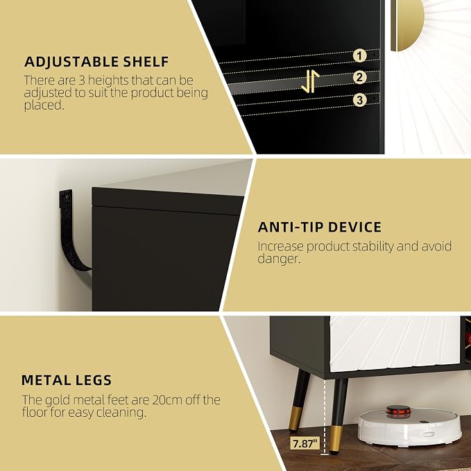 EOYUTLLY Modern Coffee Bar Cabinet - Image 5