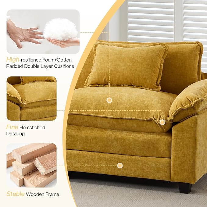 Modular Sectional Sofa, Cloud Couch - Image 3