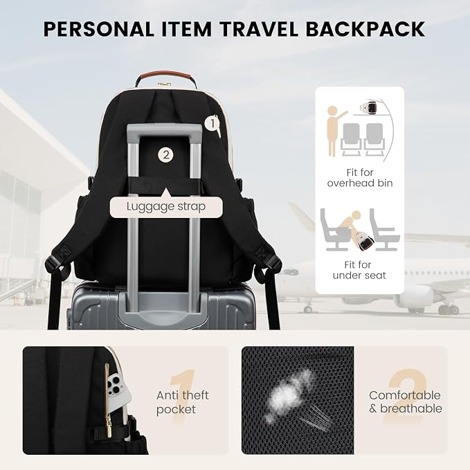 LOVEVOOK Lunch Backpack with Lunch Compartment, 15.6Inch Laptop Work Travel - Image 6