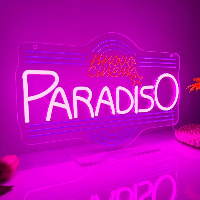 Allball Cinema Paradiso Neon Sign, LED Theater Neon Light USB Powered Dimmable - Image 2