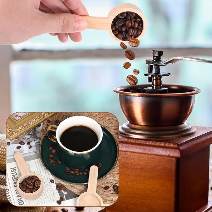 4 PCS Wooden Measuring Spoons Coffee Wooden Scoop - Image 7