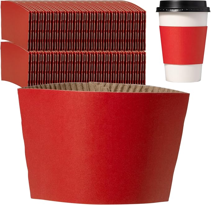 FMP Brands 100 Pack Red Coffee Sleeves by FMPBrands