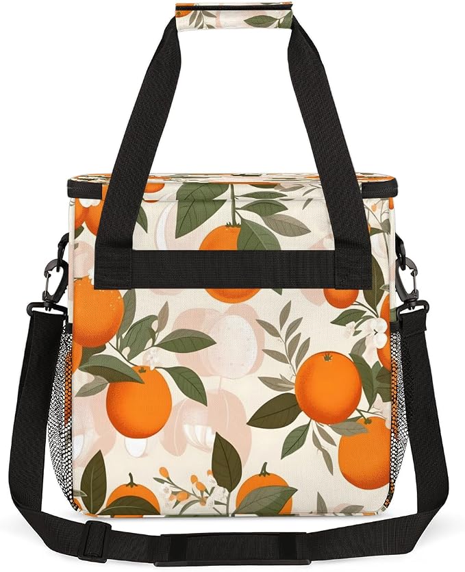 Orange Fruit Coffee Maker Travel Bag, Portable Storage Tote Bag - Image 5