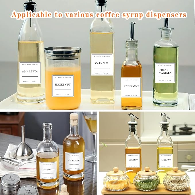 40PCS Coffee Syrup Labels for Coffee Bar, Coffee Station Syrup Dispenser Labels - Image 6