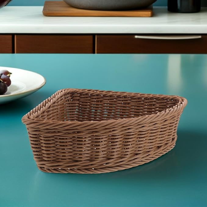 Garneck 2pcs Corner Storage Basket Set: Triangle Shelf Basket Stackable - Image 5