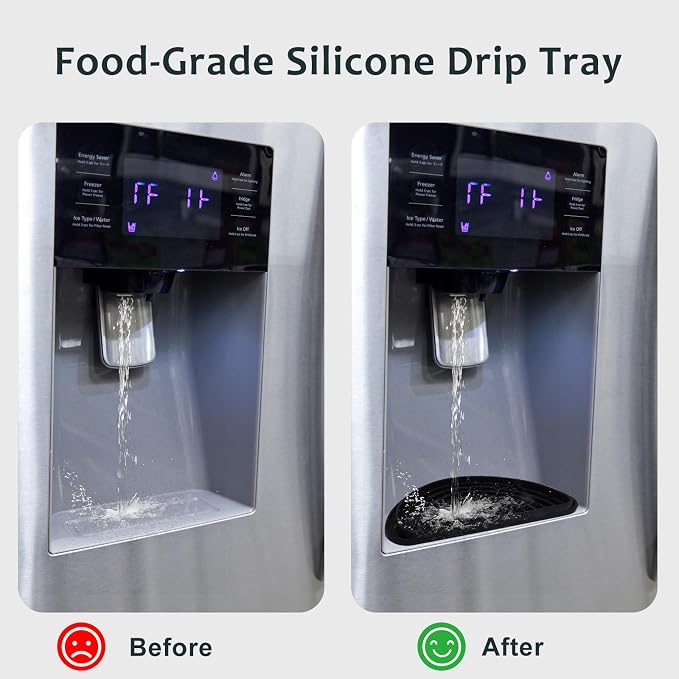 1PC Coffee Drip Tray for Drink Dispenser, Silicone Black Semi-Circular Ice and - Image 6
