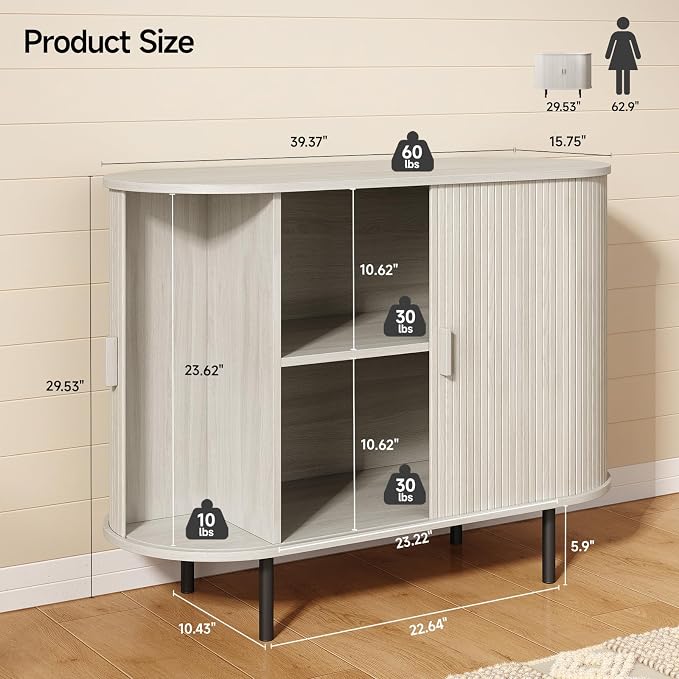 ONBRILL 40" Sideboard Buffet Cabinet - Image 2