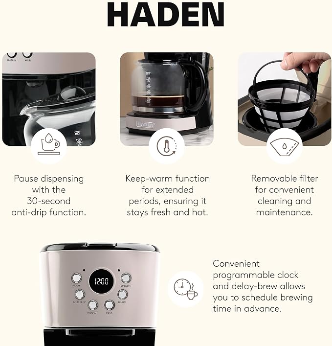 HADEN 12-Cup Programmable Coffee Maker - Image 3