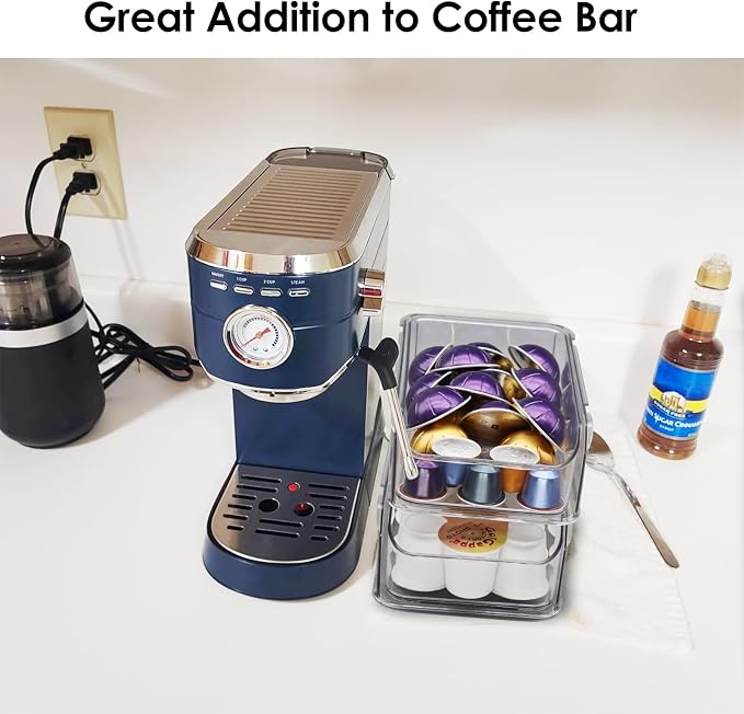 Clear Coffee Pod Holder for Counter, Transparent Coffee Pod Drawer for K Cups - Image 3